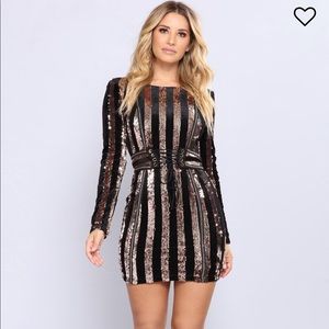 Rome Sequin Dress - Rose Gold